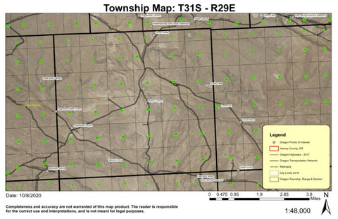 Augustine Canyon T31S R29E Township Map Preview 1