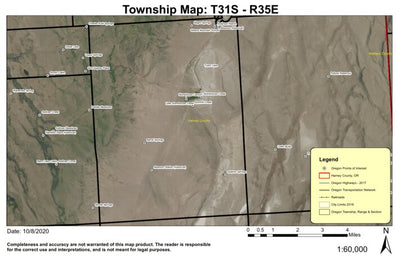 Stonehouse Creek T31S R35E Township Map Preview 1