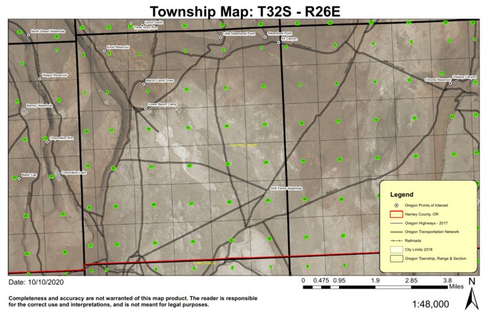 Bacon Camp T32S R26E Township Map by Super See Services | Avenza Maps