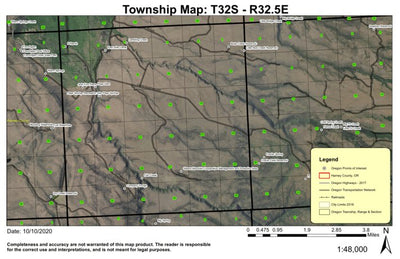 Page Springs T32S R32.5E Township Map Preview 1