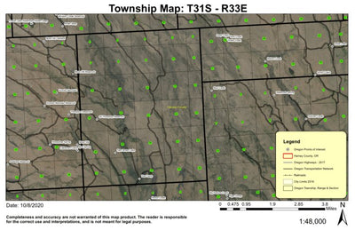 Moon Hill T31S R33E Township Map Preview 1