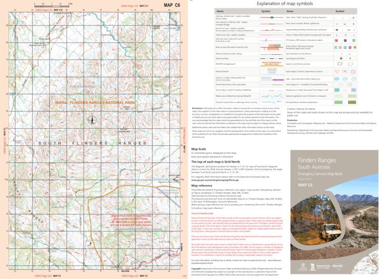 Flinders Ranges Map C6 by Mapland - Department for Environment and ...