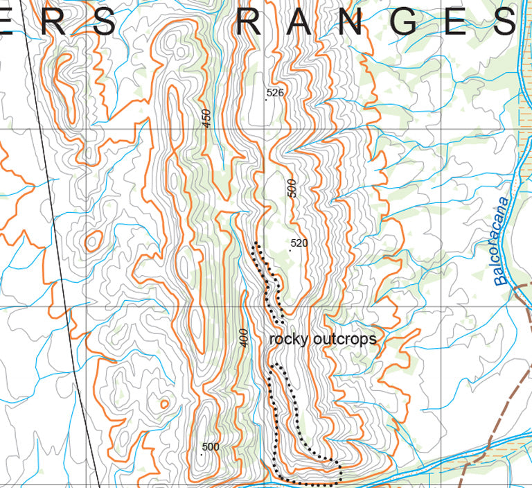 Flinders Ranges Physical Map Flinders Ranges Map C18 by Mapland - Department for Environment and ...