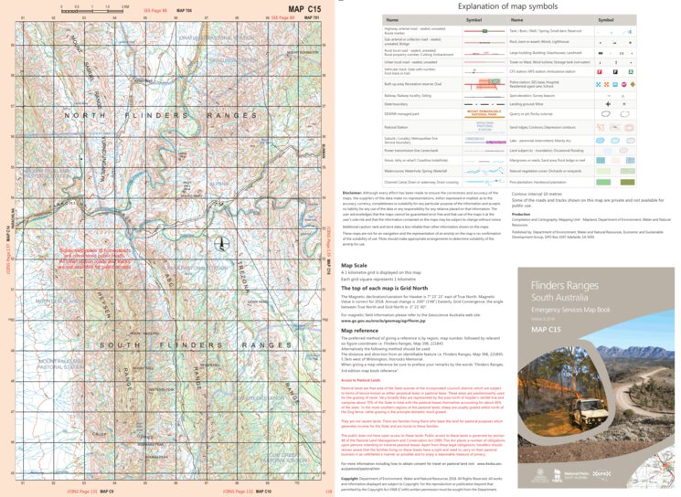 Map Of Flinders Rangers Flinders Ranges Map C15 by Mapland - Department for Environment and ...