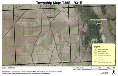 Catlow Valley T35S R31E Township Map Preview 1