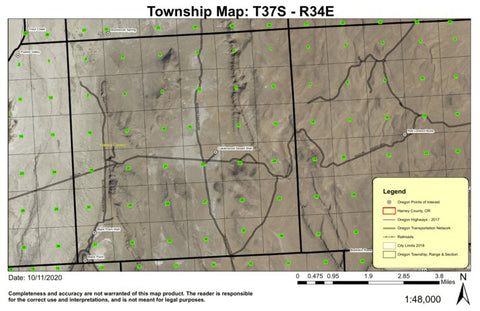 Black Point T37S R34E Township Map Preview 1