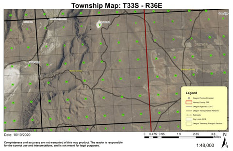 Ancient Lake T33S R36E Township Map Preview 1