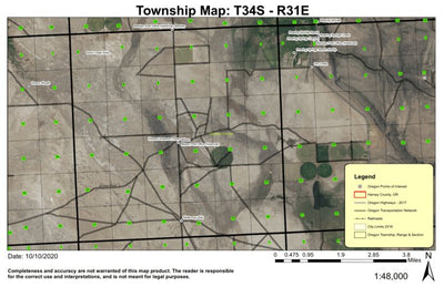 Blitzen T34S R31E Township Map Preview 1