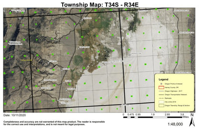 Alvord T34S R34E Township Map Preview 1