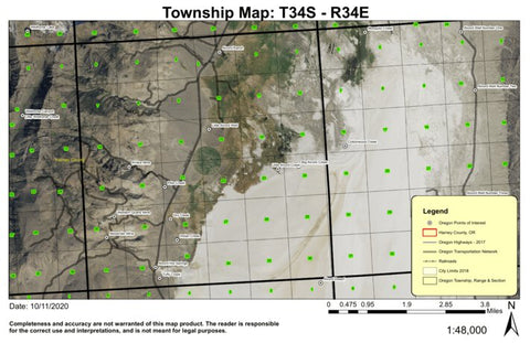Alvord T34S R34E Township Map Preview 1