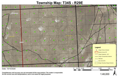 Cox Butte T34S R29E Township Map Preview 1