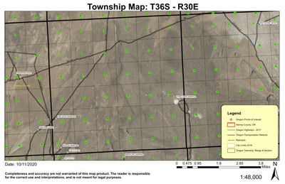 Fish Fin Rim T36S R30E Township Map Preview 1