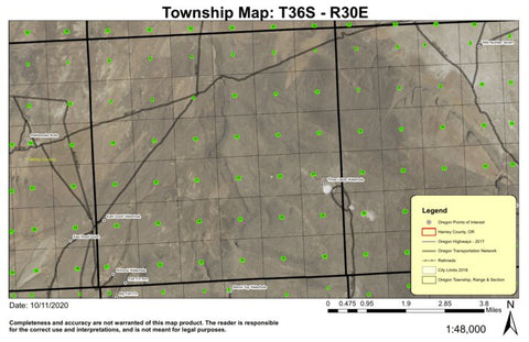 Fish Fin Rim T36S R30E Township Map Preview 1