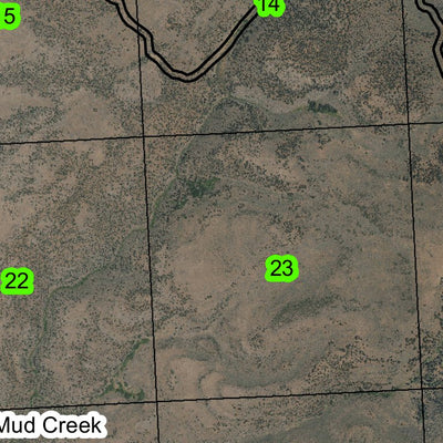 Mud Creek T34S R32.75E Township Map Preview 2