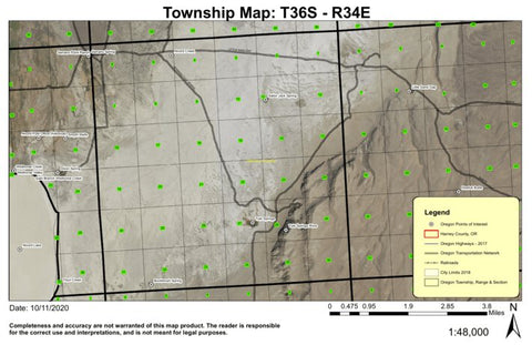 Alvord Creek T36S R33E Township Map Preview 1