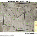 Garrison Lake T36S R32E Township Map Preview 1