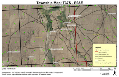 Whitehorse T37S R36E Township Map Preview 1