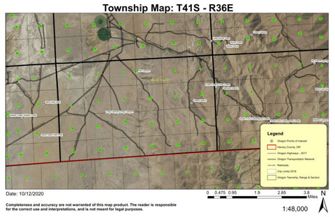Grassy Basin T41S R36E Township Map Preview 1