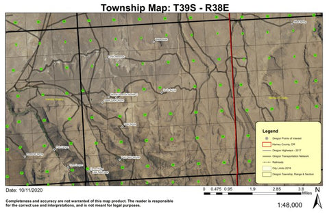 Willow Butte T39S R38E Township Map Preview 1