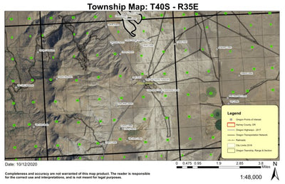 Pueblo Slough T40S R35E Township Map Preview 1