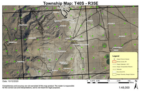 Pueblo Slough T40S R35E Township Map Preview 1