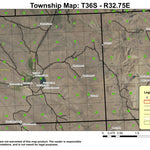 Skull Creek Reservoir T36S R32.75E Township Map Preview 1