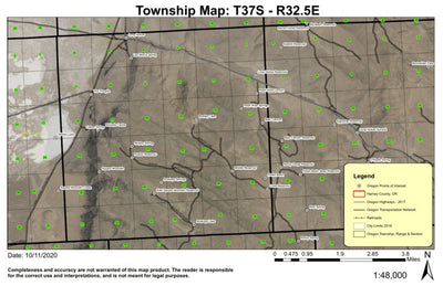 Square Mountain T37S R32.5E Township Map Preview 1