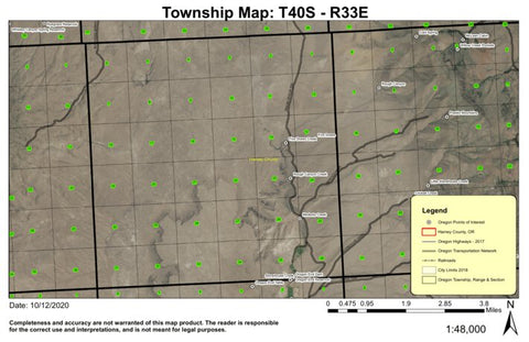 Five Draws T40S R33E Township Map Preview 1