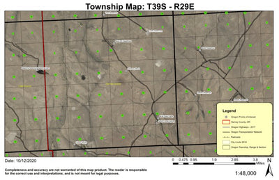 Chimney Rock T39S R29E Township Map Preview 1