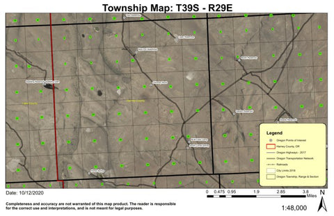 Chimney Rock T39S R29E Township Map Preview 1