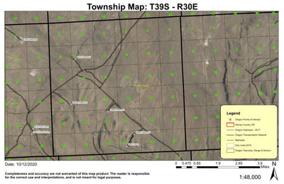 Seep Spring T39S R30E Township Map Preview 1