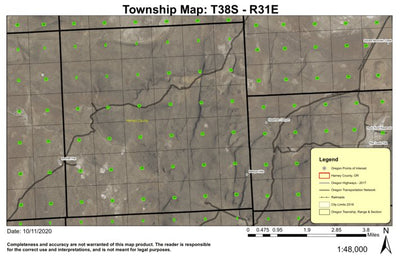 Basque Hills T38S R31E Township Map Preview 1