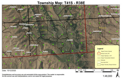 Sherman Field T41S R36E Township Map Preview 1