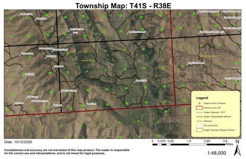 Sherman Field T41S R36E Township Map Preview 1