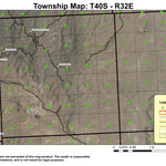 Lone Mountain T40S R32E Township Map Preview 1
