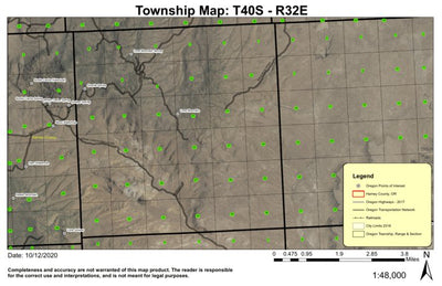 Lone Mountain T40S R32E Township Map Preview 1