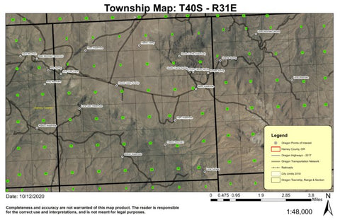 Hawks Valley T40S R31E Township Map Preview 1
