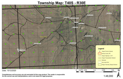 Bald Mountain T40S R30E Township Map Preview 1