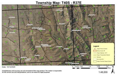 Red Mountain T40S R37E Township Map Preview 1