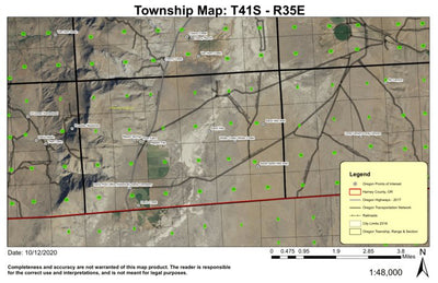 Sand Hills T41S R35E Township Map Preview 1