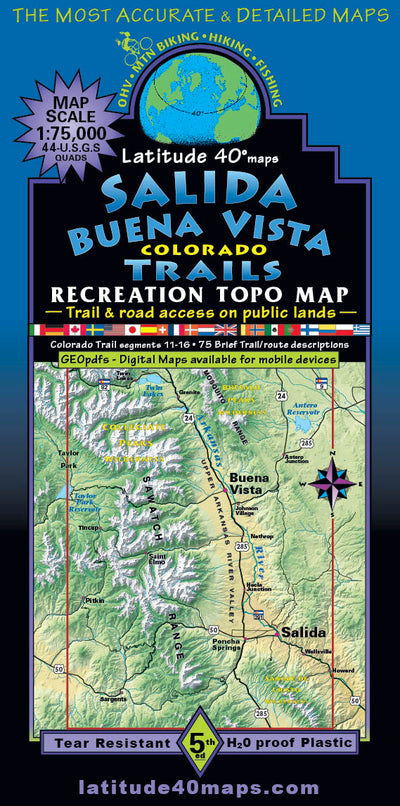 Salida-Buena Vista Trails Map 6th Ed. Preview 1