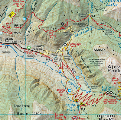 Telluride-Silverton-Ouray Trails Map 7th Ed. Preview 3