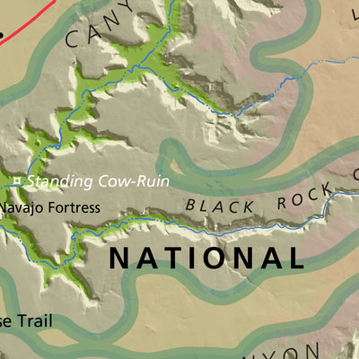 Canyon De Chelly National Monument - NPS Map - Hike Arizona - Bike Arizona Preview 2