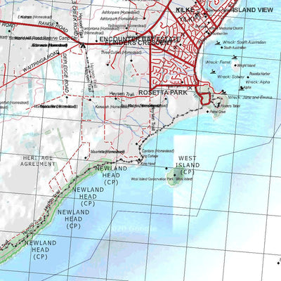 Getlost Map 6626 ENCOUNTER Topographic Map V14d 1:75,000 Preview 3