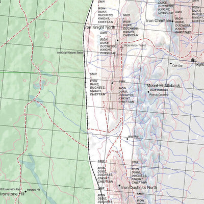 Getlost Map 6331 MIDDLEBACK Topographic Map V14d 1:75,000 Preview 3