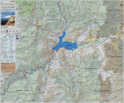 California Sierra Rivers Map Kern River Sierra Outdoor Recreation Topo Map, South Side by ...