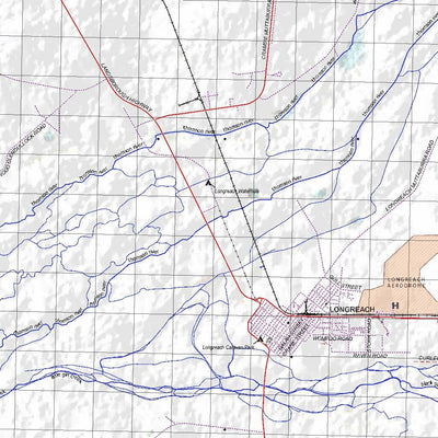 Getlost Map 7751 LONGREACH Topographic Map V14d 1:75,000 QLD Preview 3