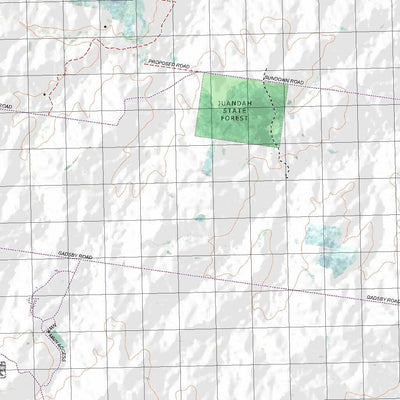 Getlost Map 8845 WANDOAN Topographic Map V14d 1:75,000 QLD Preview 2