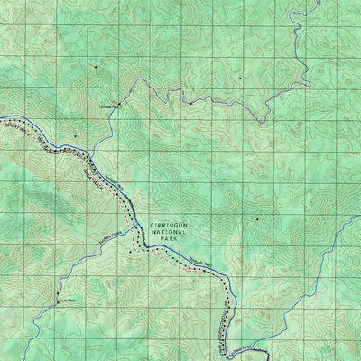 Getlost Map 8061 KIRRAMA Topographic Map V14d 1:75,000 QLD Preview 3