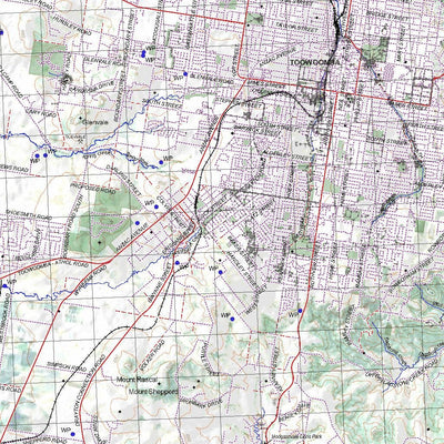 Getlost Map 9242 TOOWOOMBA Topographic Map V14d 1:75,000 QLD Preview 3